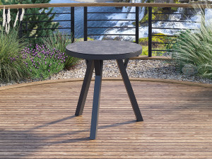 Jamaica Runt Matbord 70 Cm I Antracit Aluminium
