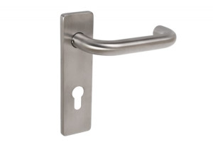 Klamka bezpieczna na długim szyldzie Assa Abloy Tonic Line TL0301, 72WB, trzpień 8mm, stal nierdzewna (TL030106PZ072SS0) (komplet)