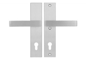 Klamka Axa ROYAL ++ 92 WB klasa 3, kolor F6 - stal nierdzewna (grubość drzwi 74-83 mm)