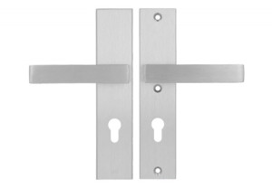 Klamka Axa ROYAL ++ 72 WB klasa 3, kolor F6 - stal nierdzewna (grubość drzwi 74-83 mm)