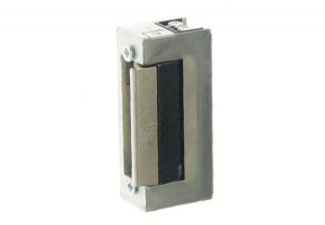 Elektrozaczep JiS 1743R 12-24V AC/DC (wym. 67x21,5 mm), z blokadą i pamięcią wewnętrzną