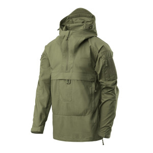 Helikon - Kurtka Anorak Tracer - Polycotton Stretch Ripstop - Olive Green - KU-TRR-SP-02