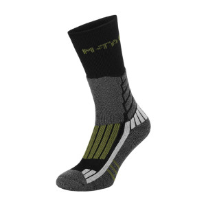 M-Tac - Skarpety trekkingowe Merino Trekking - 55% wełny merino - Czarny/Oliwkowy - 30909001