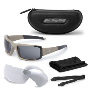 ESS - Okulary balistyczne CDI MAX - Terrain Tan - Przezroczyste / Przyciemniane - 740-0457