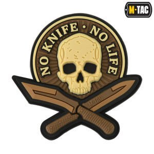 M-Tac - Naszywka 3D PVC No Knife - No Life - Coyote - 51128005