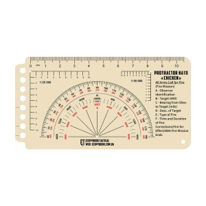M-Tac - Linijka Ecopybook Tactical Protractor NATO Chicken - Polimer - ET-MTC-20016