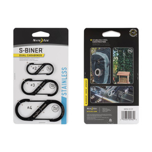 Nite Ize - Karabinki S-Biner Set #2, #3, #4 - Czarny - SB234-03-01