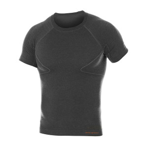 Brubeck - Koszulka termoaktywna z krótkim rękawem Active Wool Merino - Grafitowa - SS1171M