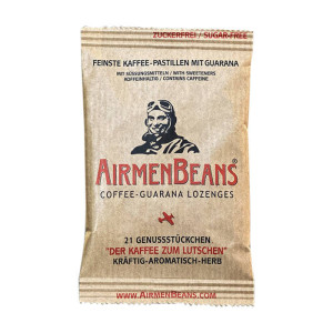 AirmenBeans - Pastylki energetyczne do ssania z kawą i guaraną - 21 sztuk - 40580