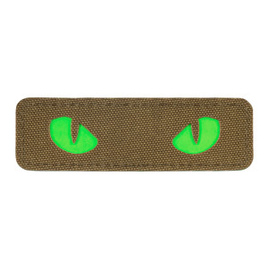 M-Tac - Naszywka Cat Eyes - Fluorescencyjna - Wycinana laserowo - Cordura - Brąz - 5832