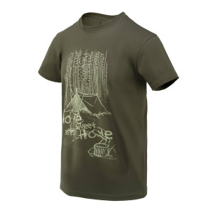 Helikon - Koszulka Home Sweet Home - Bawełna - Taiga Green - TS-HSH-CO-09