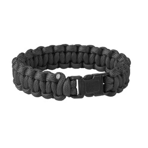 Helikon - Bransoletka surwiwalowa Paracord - Czarny - AC-SBR-NL-01