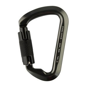 M-Tac - Karabińczyk aluminiowy z Key Lockiem - 10 cm - Szary - MTC-HDS30