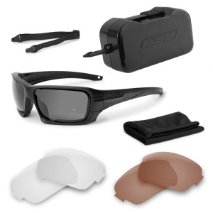 ESS - Okulary balistyczne Rollbar Tactical Subdued Logo Kit - Czarne - Przezroczyste / Przyciemniane - EE9018-05