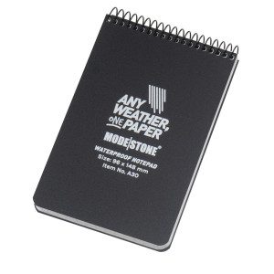 Modestone - Notes wodoodporny - 96 x 148 mm - 50 kartek - Czarny - A30