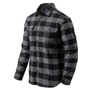 Helikon - Koszula z długim rękawem Greyman - Nylon Sorona Blend - True Grey Checkered - KO-GMN-NS-PW