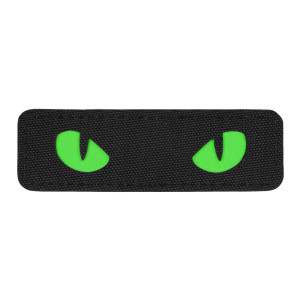 M-Tac - Naszywka Cat Eyes - Fluorescencyjna - Wycinana laserowo - Cordura - Czarny - 5831