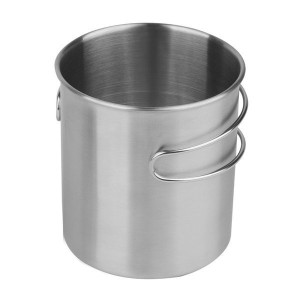 Mil-Tec - Kubek ze stali nierdzewnej ze składanym uchwytem - 800 ml - 14602800