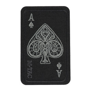 M-Tac - Naszywka Ace Of Spades - Haftowana - Cordura 500D - Czarna - 51324002
