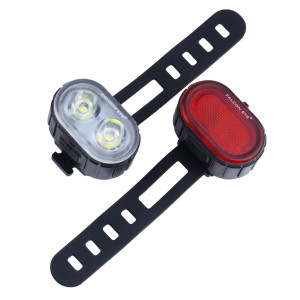 Falcon Eye - Zestaw lamp rowerowych Twins 2.0 - 120 lm/20 lm - Czarny - FBS0071