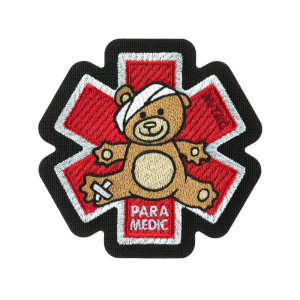 M-Tac - Naszywka Paramedic Miś - Haftowana - Czerwona - 5425