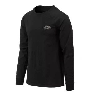 Helikon - Koszulka z długim rękawem Helikon-Tex Logo - Czarna - TS-HLT-CO-01