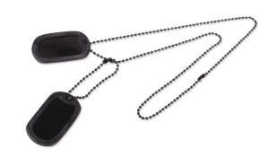 Nieśmiertelnik Dog-Tag - Czarny - 16311002