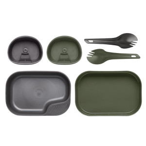 Wildo - Zestaw naczyń turystycznych Camp-a-Box Duo Light - Olive Green / Szary - SE-CDL-PP-0219A