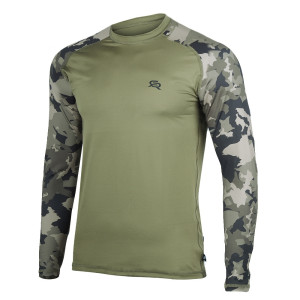Rough Radical - Koszulka termoaktywna Furious Army LS - Długi rękaw - Khaki / Moro