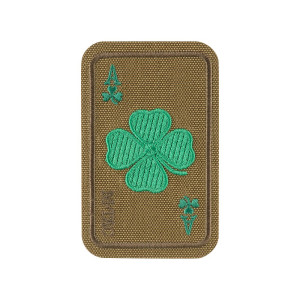 M-Tac - Naszywka Szczęśliwa Karta - Cordura 500D - Koniczyna - Coyote - 51391005
