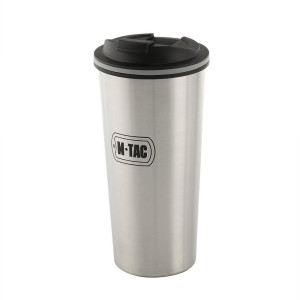 M-Tac - Kubek termiczny z pokrywką - 450 ml - Stalowy - UN-A01-450