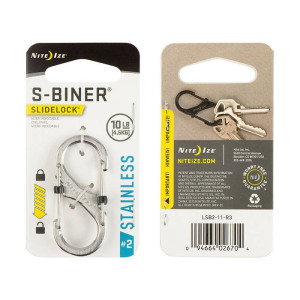 Nite Ize - Karabinek S-Biner #2 SlideLock - Stalowy - LSB2-11-R3