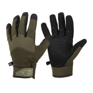 Helikon - Rękawice taktyczne ocieplane Impact Duty Winter Mk2 - Czarne / Zielone - RK-ID2-NE-0201B