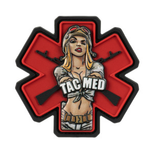 M-Tac - Naszywka Tacmed - PVC - 3D - Czerwona - 51475001