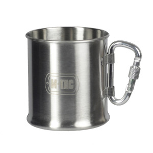 M-Tac - Kubek turystyczny z karabińczykiem - 250 ml - Stal - 60010012