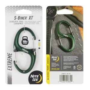 Nite Ize - Karabińczyk S-Biner XT SlideLock Dual Carabiner - Forest - LSBXT4-28-R3