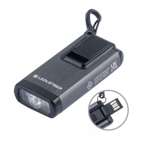 Ledlenser - Latarka LED akumulatorowa / brelok K6R - 400 lm - Z trybem czerwonym - Szara - 502577