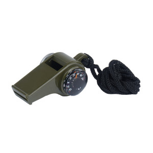 Mil-Tec - Gwizdek survivalowy - Kompas - Termometr - Zielony - 16327000