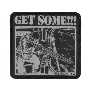 Helikon - Naszywka żakardowa Get some! - Poliester - Czarny - OD-GTS-PO-01