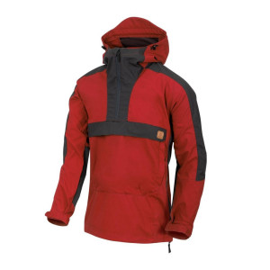Helikon - Kurtka softshellowa Anorak Woodsman - DuraCanvas - Crimson Sky/Ash Grey - KU-WDN-DC-8385A