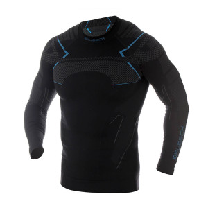 Brubeck - Bluza termoaktywna Thermo - Nilit® Heat - Czarno-Niebieska - LS1304M