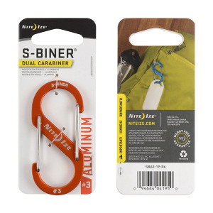 Nite Ize - Karabinek S-Biner® Aluminum #3 - Pomarańczowy - SBA3-19-R6