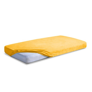 Prześcieradło Frotte z Gumką 60x120 Musztarda Premium