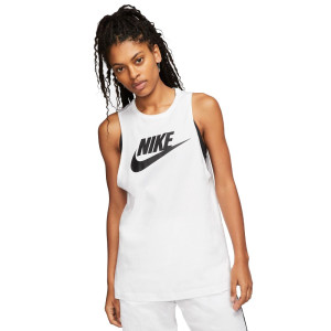 Nike Canottiera Logo Bianco Donna L