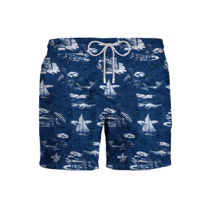 Zeybra Costume Boxer Hawaii Jeans Uomo 46