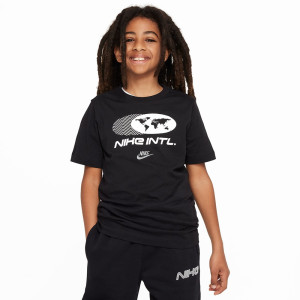 Nike T-Shirt Logo Fantasia Nero Bambino S Ragazzo