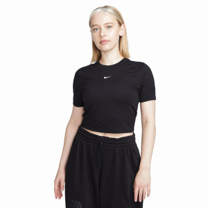 Nike Cropped T-Shirt Logo Nero Donna L