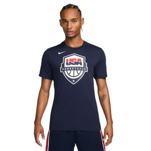 Nike T-Shirt Basket Usa Bianco Blu Uomo L