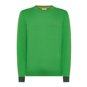 Sun68 Sun 68 Maglioncino Giro Toppe Verde Uomo L