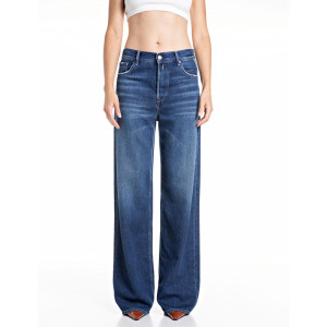 Replay Jeans Palazzo Blu Scuro Donna 26